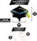 Graduation Party Balloons 2026 – 22-Inch Graduation Cap Foil Balloon Set (Pack of 2) for Class of 2026 Decorations